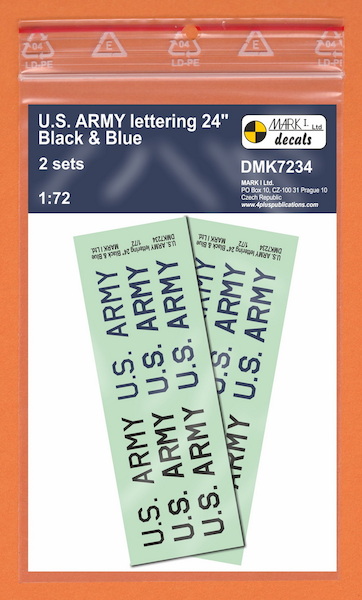 US ARMY Lettering 24" - Black & Blue, 2 sets  DMK7234
