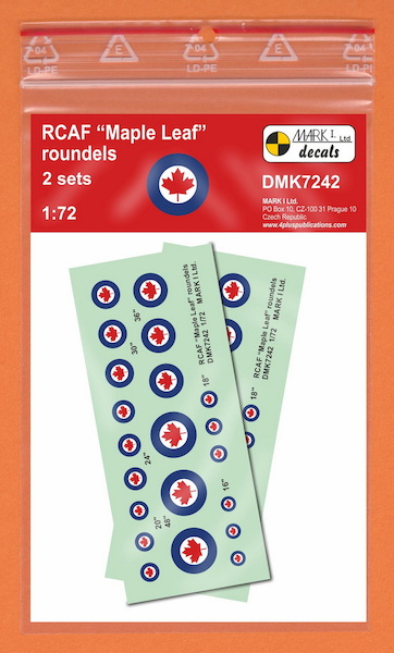 RCAF Maple Leaf roundels, 2 sets DMK7242