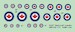 RCAF Maple Leaf roundels, 2 sets  DMK7242