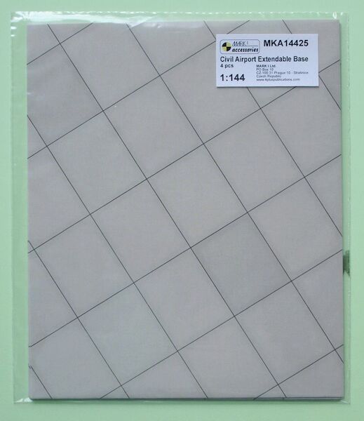 Civil airport extendible display base (rectangular concrete panels) - 4pc (REPRINT) MKA14425