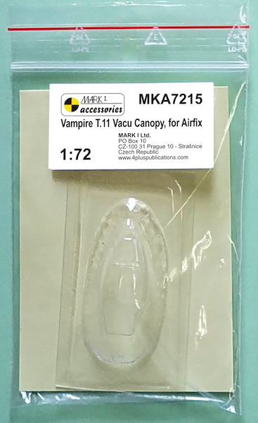 Vampire T11 Vacu Canopy (1 pcs), for Airfix  MKA7215