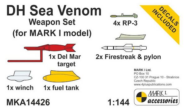 Sea Venom Weapon Set (resin parts & decals), for MKM MKA14426