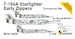 Lockheed F104A Starfighter Early Zipper Conversion set (Mark1, Revell )  MKA144335