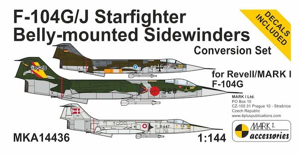Lockheed F104G/J 'Belly-mounted Sidewinders'  Conversion set (Mark1, Revell )  MKA14435