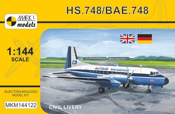Hawker Siddely HS748/BAe.748 'Civil Livery' (Autair, Scottish European, DLT) (REISSUE) MKM144122L