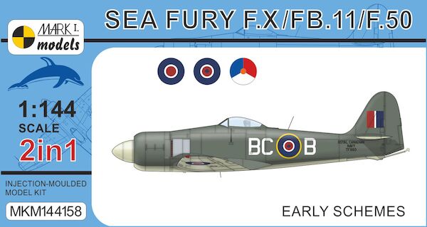 Hawker Sea Fury F.X/FB.11 'Early Colour Scheme'  Incl. Dutch Navy J-1 (2 models included)  MKM144158
