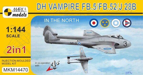 DH Vampire FB.5/J 28B 'In the North' (RAuxAF, Swedish AF, Finnish AF, Norwegian AF) (2in1) MKM14470