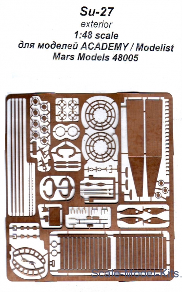 Detailset Sukhoi Su27A Flanker exterior (Academy)  MRM48005