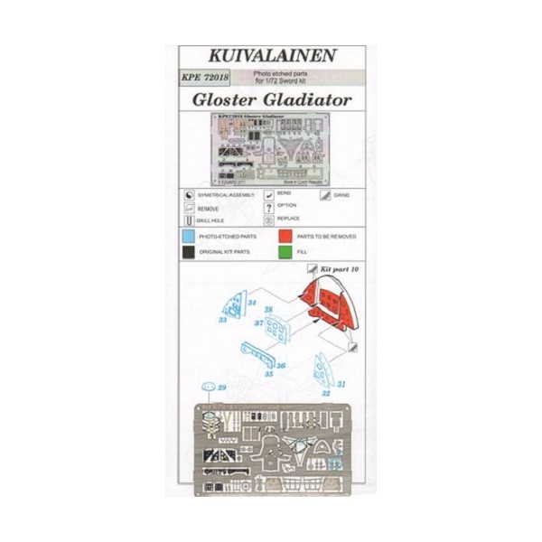 Detailset Finnish Gloster Gladiator interior (Sword)  KPE72018