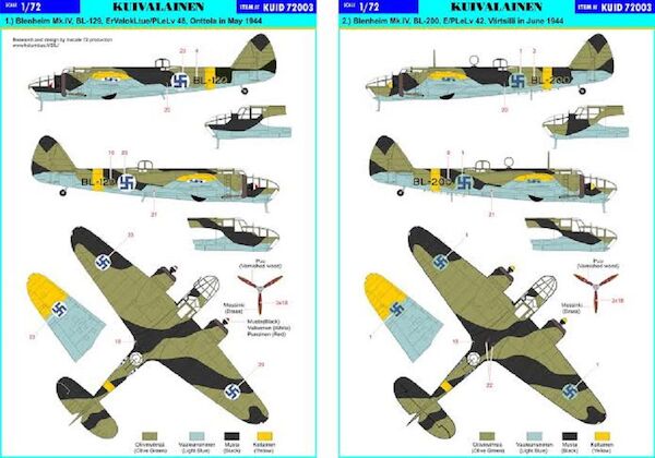 Bristol Blenheim MkI & MKIV (Finnish AF, summer 1944)  KUID72003