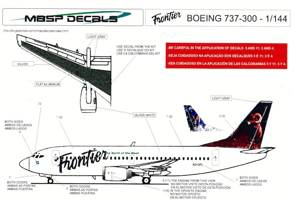 Boeing 737-300 (Frontier scheme 1) MASP4-03