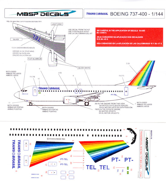 Boeing 737-400 (Trans Brasil OC)  MASP4-16