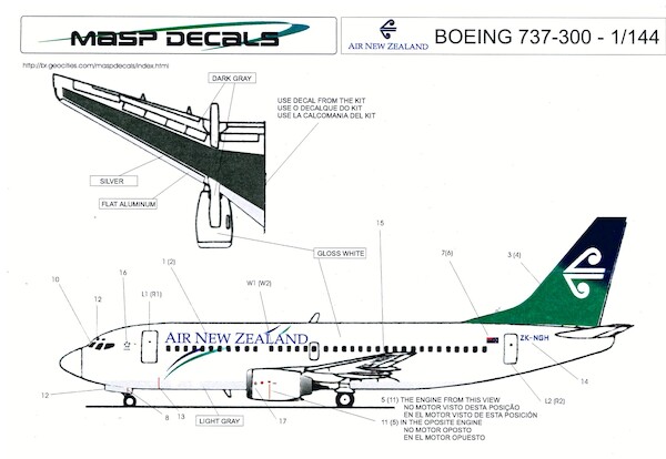 Boeing 737-300 (Air New Zealand) MASP4-52