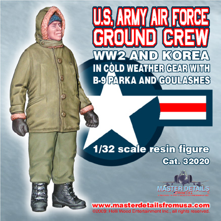 U.S. Army Air Force or early U.S. Air Force ground crew figure in cold weather gear  32020