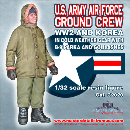 U.S. Army Air Force or early U.S. Air Force ground crew figure in cold weather gear 32020