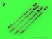 De Havilland Mosquito NF Mk.II / FB Mk.VI - Pitot tube & armament set (Browning .303 barrels and Hispano 20mm barrel tips)(Tamiya) AM-32-083