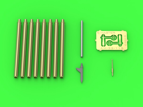 P47 Thunderbolt - details set - Browning .50 blast tubes, gunsight and Pitot Tube AM-32-115