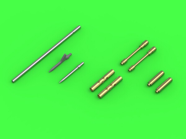 Grumman F4F-3 Wildcat LATE - .50 Browning gun barrels with round holes & Pitot Tube (two options) AM-32-126