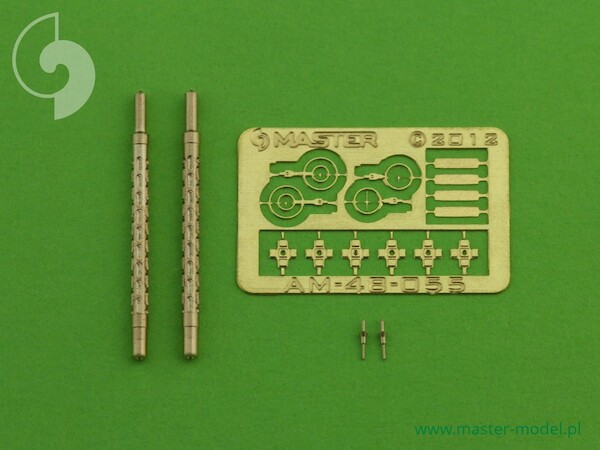 German aircraft machine gun MG 15 - turned barrels and etched sights (2pcs)  AM-48-055