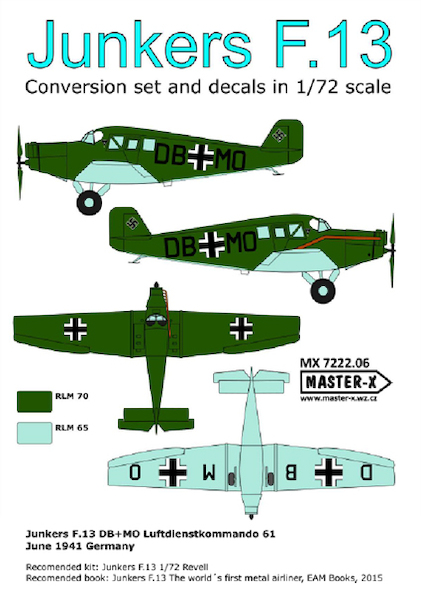 Junkers F.13 conversion set "DB+MO  MX722206