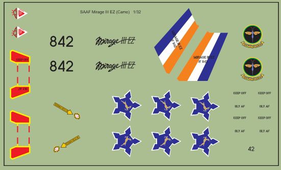 SAAF Mirage IIIEZ (Camo) 32-011