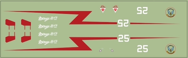 SAAF Mirage IIICZ (No2 sq 25 years) 48-115