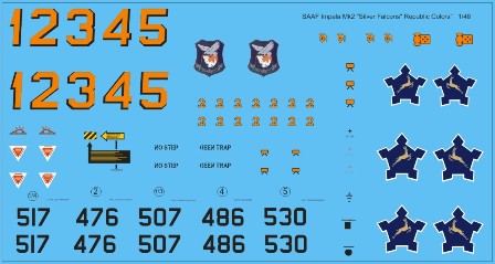 SAAF Impala MK2 " Silwer Valke" orange republic colours pre 1994 48-154