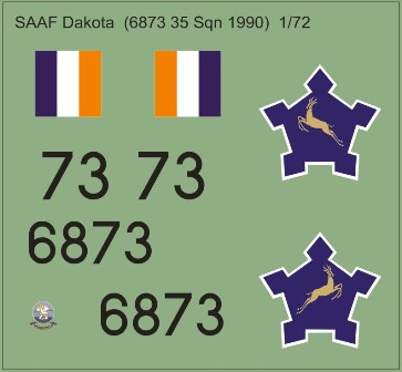 SAAF C47 Dakota (6873, 35sq 1990) 48-172