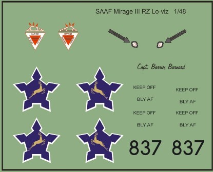 SAAF Mirage III RZ (low-viz) 48-214