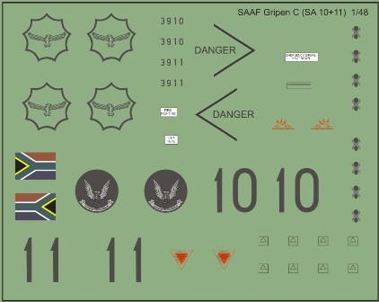 SAAF SAAB JAS39C Gripen (SA 10 + 11) 48-215