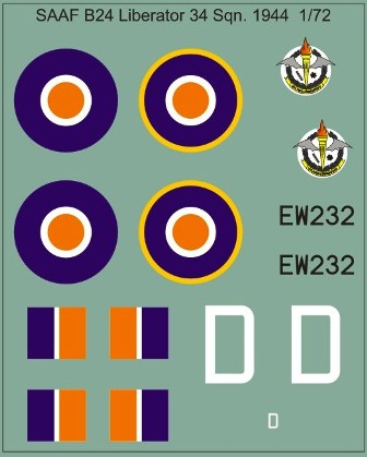 B24 Liberator (D-Dronkie 34sq SAAF) 72-0141