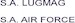 S.A Air Force / S.A. Lugmag text in blue (2x) Small mav720128