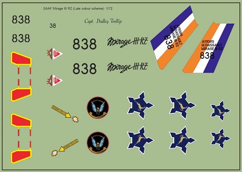 SAAF Mirage III RZ (late colour scheme) 72-163