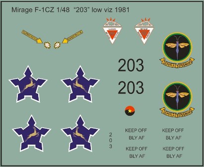 SAAF Mirage F1CZ (SAAF 203 Lo-Vis 1982) (REVISED SET) 72-170