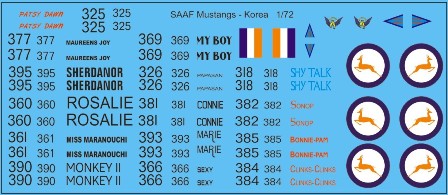 SAAF P51D Mustang - Korea  72-190