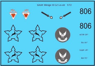 SAAF Mirage IIICZ Lo-Viz 1980's 72-203