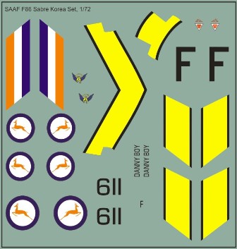SAAF F86F Sabre Korea Set 72-211