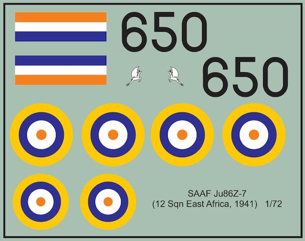 SAAF Junkers Ju86Z-7 (12 Sqn. East Africa, 1941) 72-293