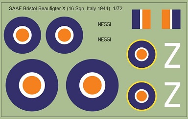 SAAF Bristol Beaufighter MKX (16 Sqn, Italy 1944) 72-299