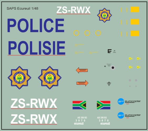 AS350 Ecureuil (South African Police - SAPS) 72-302