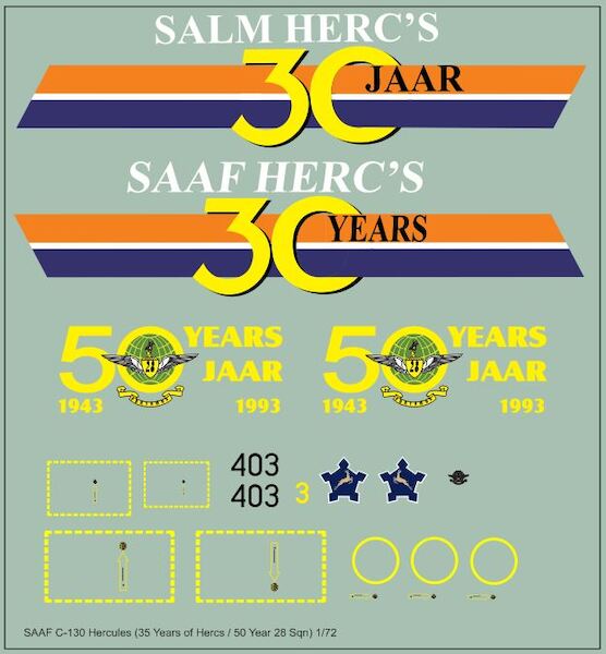 SAAF C130 Hercules (35 years of Hercules / 50 years of 28sq) 72-303