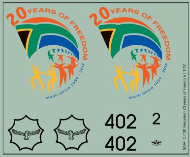 SAAF C130 Hercules (20 years of Freedom) 72-306