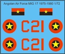 Angola Air Force Mikoyan MiG17 1975-1980 MAV-AA7207