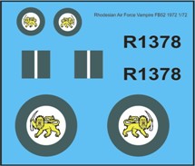 Rhodesian Air Force Vampire FB52 1972 MAV-RZ4803