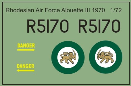 Rhodesian Air Force Alouette III (1970) MAV-RZ4807