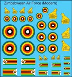 Zimbabwe Air Force (Modern roundels with Golden Bird) MAV-RZ7204