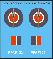 Rhodesian Air Force Hawker Hunter 1 Spear MAV-RZ7206