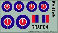 RRAF Spitfire Mk22/24 (One Spear 1963) MAV-RZ7224