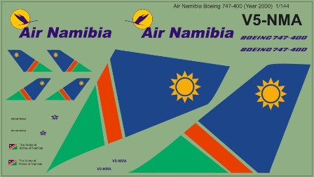 Boeing 747-400 (Air Namibia, year 2000)  MAV144020