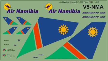 Boeing 747-400 (Air Namibia, year 2000) MAV200008